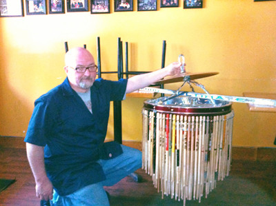 Drumstick Chandelier by Ken Scoobie